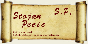 Stojan Pecić vizit kartica